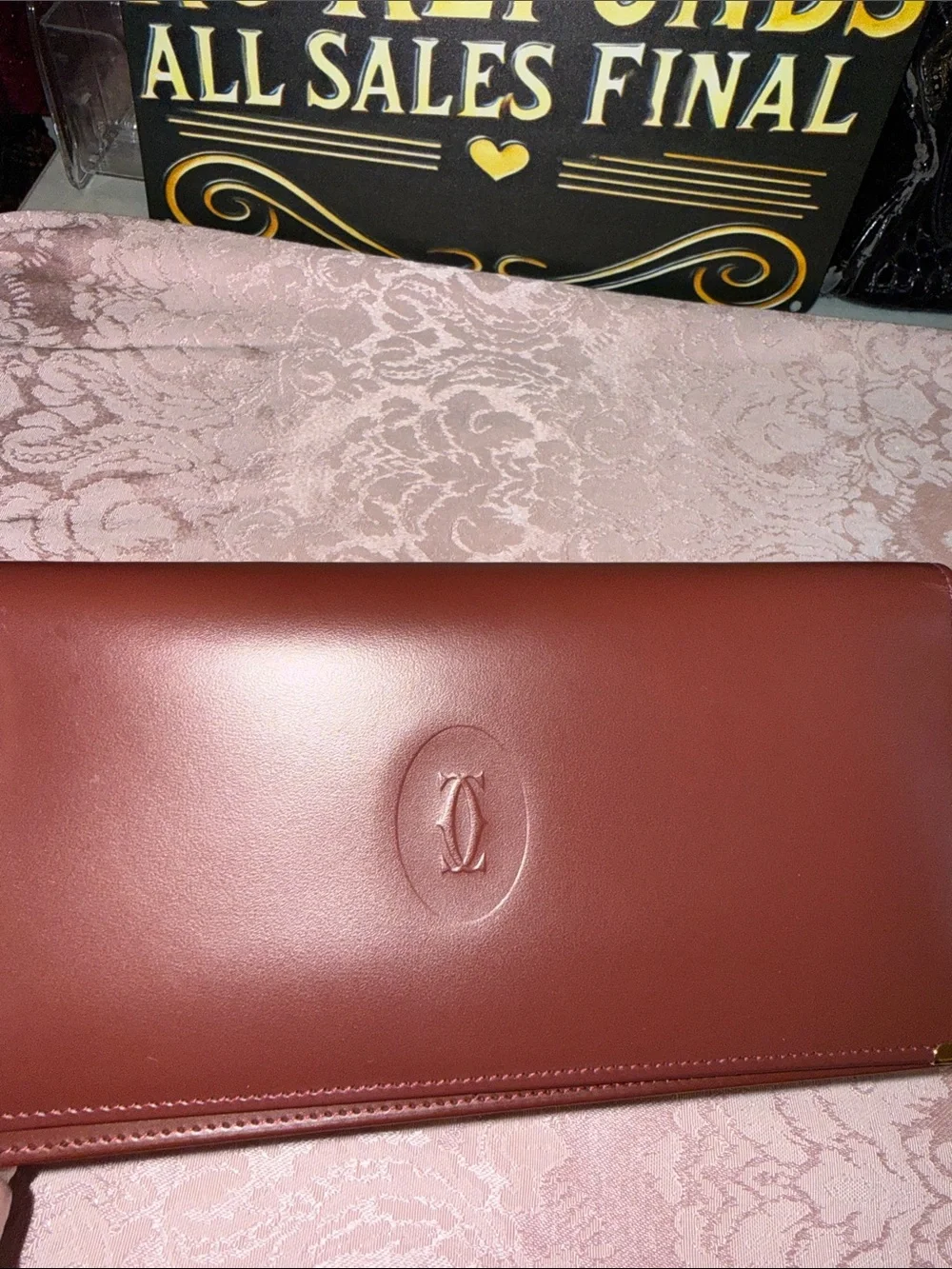 Cartier Leather Billfold Wallet - Burgundy